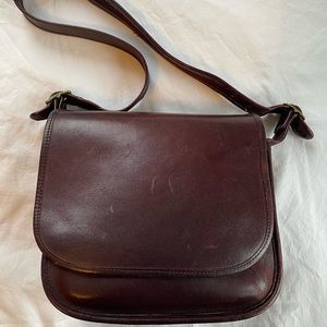Vintage Coach Burgundy Saddle Bag No 73-6223